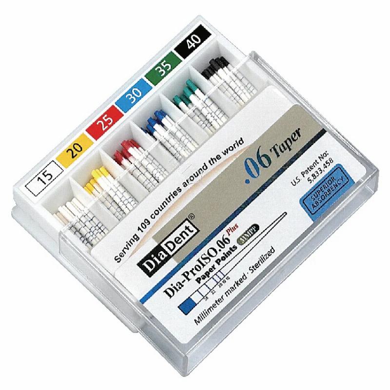Штифти паперові конусні DIA-PROISO PLUS, упаковка слайдер (100 шт). 06
